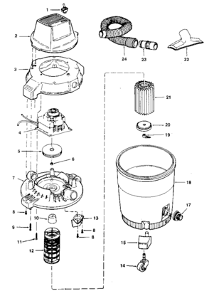 Unit Diagram and Parts List for 113179200  Craftsman Filters & Accessories