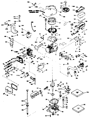 Engine Diagram and Parts List for 143366072  Craftsman Engine