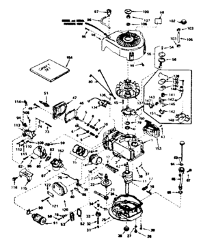 Engine Diagram and Parts List for 143324012  Craftsman Engine
