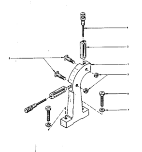 Follower Rest Diagram and Parts List for 5492892  Craftsman Lathe