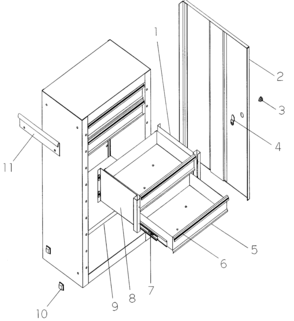 Tool Chest Diagram and Parts List for 706825840  Craftsman Tool Stand & Cart