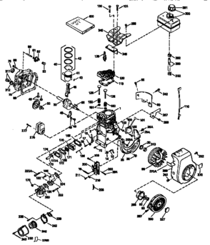 Replacement Parts Diagram and Parts List for 143943505  Craftsman Engine