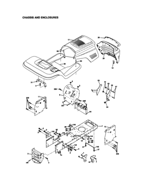 Chassis And Enclosures Diagram and Parts List for 917270670  Craftsman Lawn Tractor