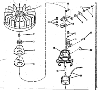 Magneto No. 27248 Diagram and Parts List for 14352702  Craftsman Engine
