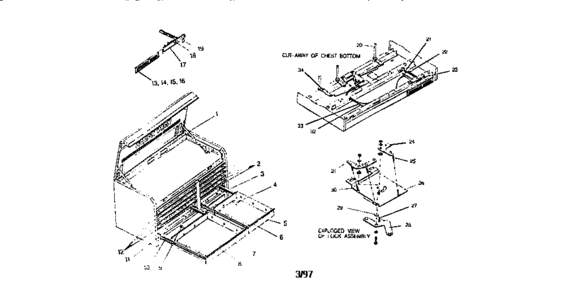 Unit Parts Diagram and Parts List for 706654850  Craftsman Tool Stand & Cart