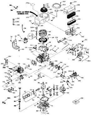 Engine Diagram and Parts List for 143436092  Craftsman Engine