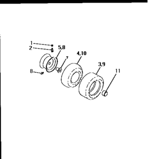 Wheels And Tires Diagram and Parts List for 917256500  Craftsman Lawn Tractor