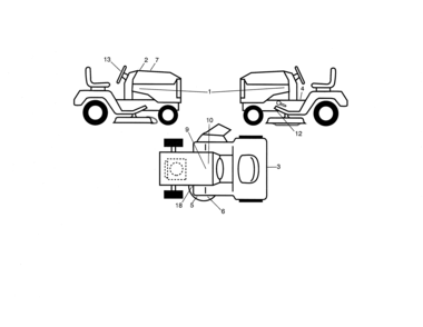 Decals Diagram and Parts List for 917280084  Craftsman Lawn Tractor