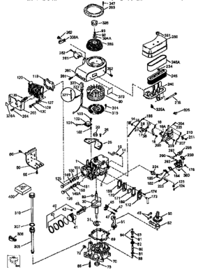 Replacement Parts Diagram and Parts List for 143971000  Craftsman Engine