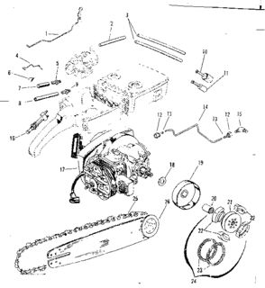 Chain/bar And Oil/fuel Parts Diagram and Parts List for 917351240  Craftsman Chainsaw
