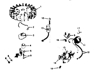 Part Location Diagram of 610833 Craftsman Stator Assembly