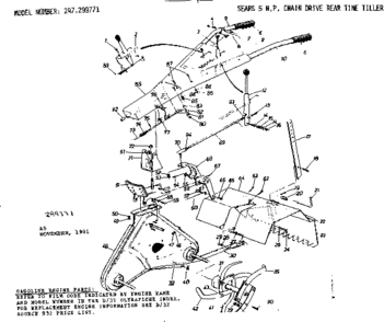 Part Location Diagram of 15229 Craftsman Tine, left