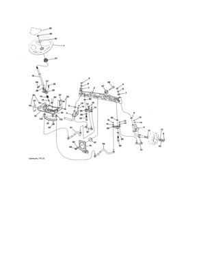 Steering Diagram and Parts List for 917250842  Craftsman Lawn Tractor