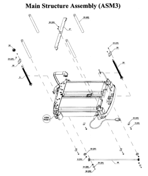 Main Asy 2 Diagram and Parts List for 183217540  Craftsman Planer Jointer