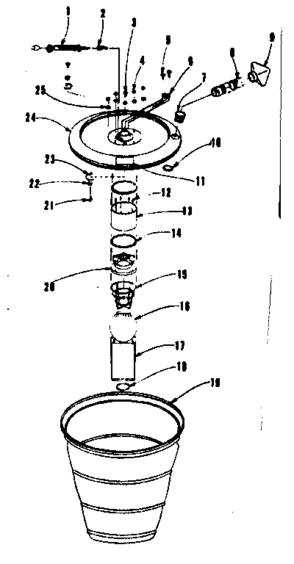 Unit Parts Diagram and Parts List for 75817812  Craftsman Utility Vacuum