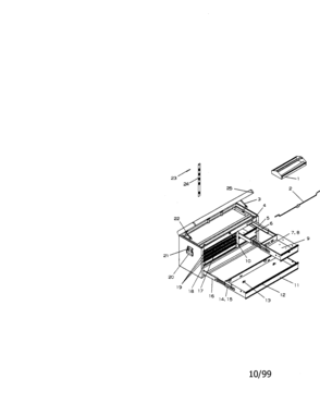 7 Drawer Chest W/ball-bearing Side Diagram and Parts List for 706653785  Craftsman Tool Stand & Cart
