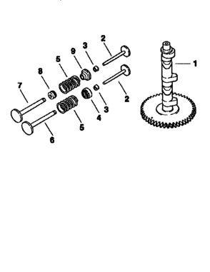 Camshaft And Valves  Div71/501 Diagram and Parts List for 501MV20S-57527  Craftsman Engine