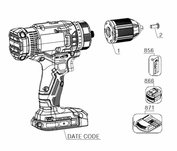 Diagram Diagram and Parts List for CMCD700C1 Type 2 Craftsman Cordless Drill