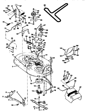 Mower Diagram and Parts List for 917258512  Craftsman Lawn Tractor