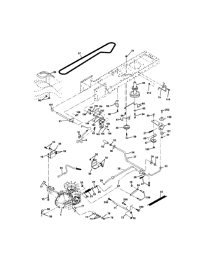 Ground Drive Diagram and Parts List for 917272920  Craftsman Lawn Tractor