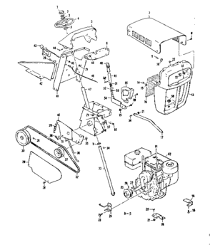 Grill/tie Bar And Pulley Diagram and Parts List for 1318470  Craftsman Lawn Mower