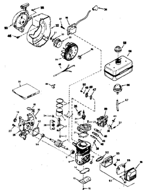 Engine Diagram and Parts List for 200681031  Craftsman Engine