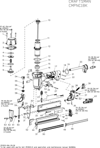 Diagram Diagram and Parts List for CMPNC18K Type 0 Craftsman Nailer