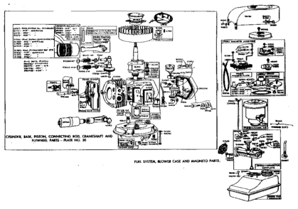 Replacement Parts Diagram and Parts List for 5006HSF  Craftsman Engine