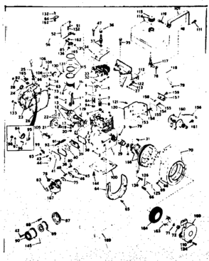 Basic Engine Diagram and Parts List for 143586212  Craftsman Engine