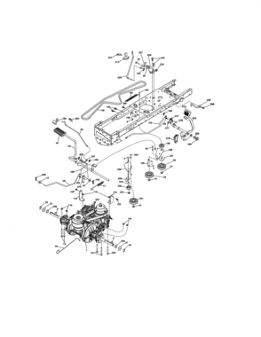 Ground Drive Diagram and Parts List for 917986421  Craftsman Lawn Tractor