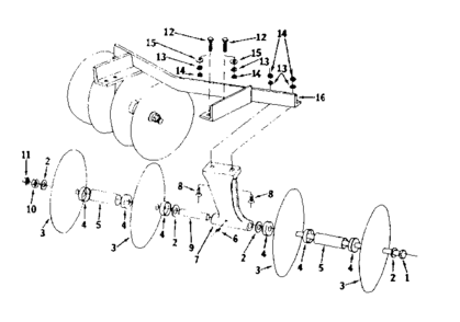 Disc (rear) 757.262950 Diagram and Parts List for 757262940  Craftsman Lawn Tractor