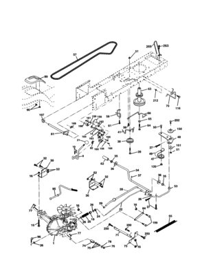 Ground Drive Diagram and Parts List for 917277200  Craftsman Lawn Tractor