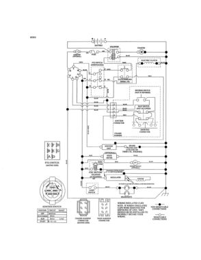 Schematic Diagram Diagram and Parts List for 917203921  Craftsman Lawn Tractor