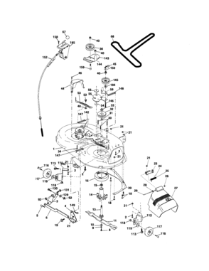 Mower Deck Diagram and Parts List for 917275751  Craftsman Lawn Tractor