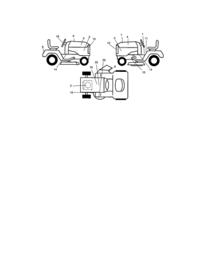 Decals Diagram and Parts List for 917273800  Craftsman Lawn Tractor