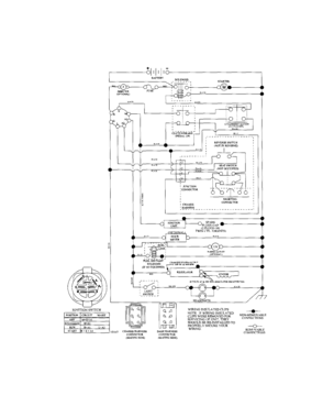 Schematic Diagram-tractor Diagram and Parts List for 917286340  Craftsman Lawn Tractor
