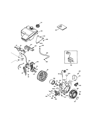 Flywheel/blower Housing/fuel Tank Diagram and Parts List for 143016001  Craftsman Engine