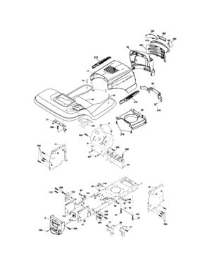 Chassis And Enclosures Diagram and Parts List for 917276811  Craftsman Lawn Tractor