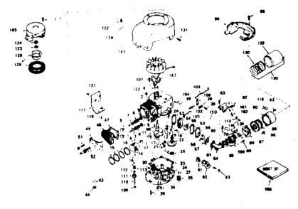 Basic Engine Diagram and Parts List for 143246102  Craftsman Engine