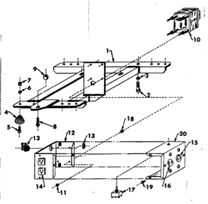 Mounting Base Diagram and Parts List for 580320670  Craftsman Engine