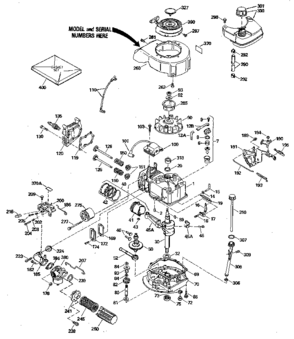 Part Location Diagram of 35830 Craftsman Lawn & garden equipment engine brake spring