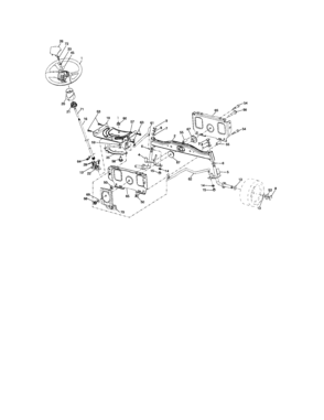 Steering Diagram and Parts List for 917287110  Craftsman Lawn Tractor