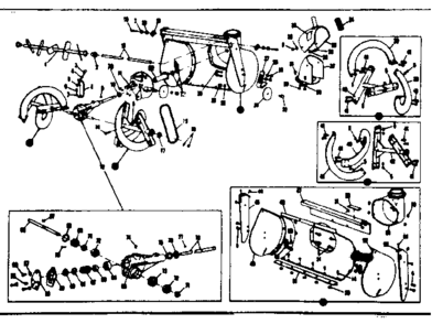 Auger And Gear Case Assembly Diagram and Parts List for 53690524  Craftsman Snow Blower