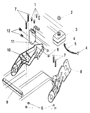 Frame Components Diagram and Parts List for 536884350  Craftsman Snow Blower