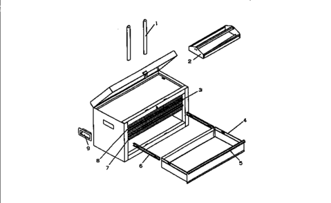 Unit Parts Diagram and Parts List for 706656120  Craftsman Tool Stand & Cart