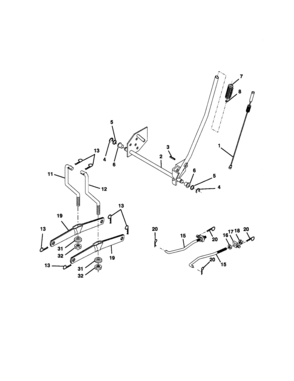 Lift Assembly Diagram and Parts List for 917270761  Craftsman Lawn Tractor