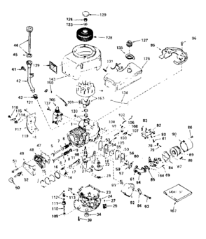 Engine Diagram and Parts List for 143286132  Craftsman Engine
