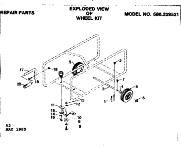 Unit Parts Diagram and Parts List for 580329521  Craftsman Generator