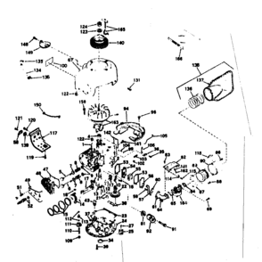 Basic Engine Diagram and Parts List for 143226202  Craftsman Engine