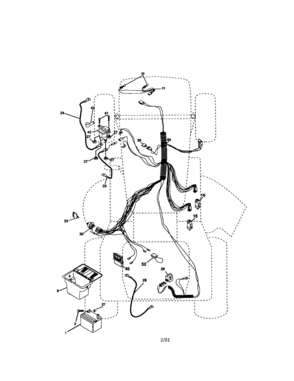Electrical Diagram and Parts List for 917271731  Craftsman Lawn Tractor